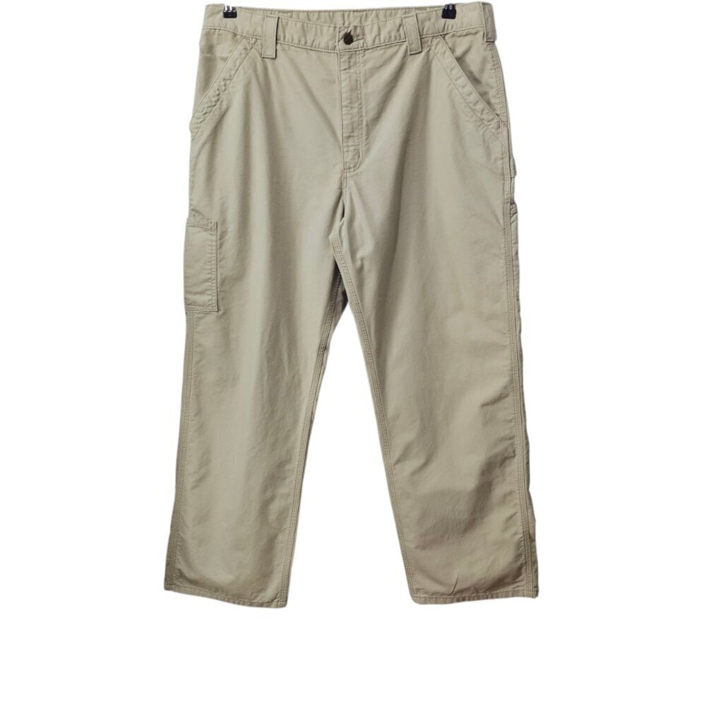Carhartt B151 Canvas Dungaree Relaxed Loose Fit Carpenter Utility Tan Pants